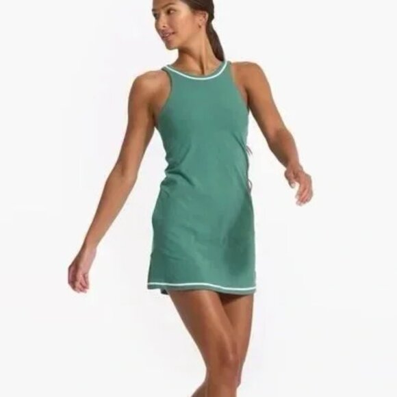 Vuori Volley Dress in Green Tennis Workout Athletic Mint White Medium M VW604 - Picture 1 of 14